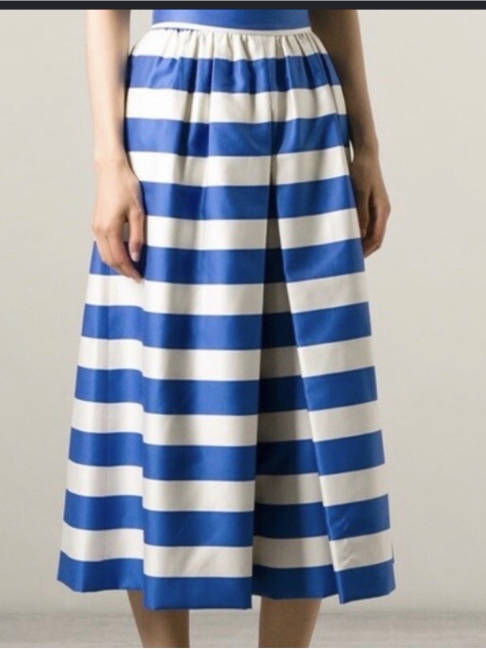 Alice + Olivia Royal Blue and Cream Stripe Skirt short